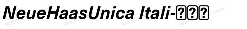 NeueHaasUnica Itali字体转换